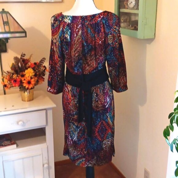 Trina Turk Mosaic Silk Dress Boho Artsy 7 - Picture 5 of 8